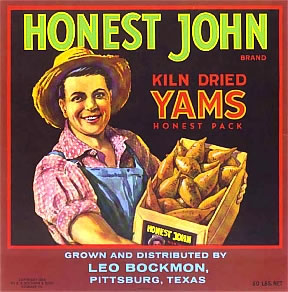 fruit crate label louisiana  yams